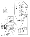 Diagram for Mopar Center Console Base - 1NJ62XDVAA