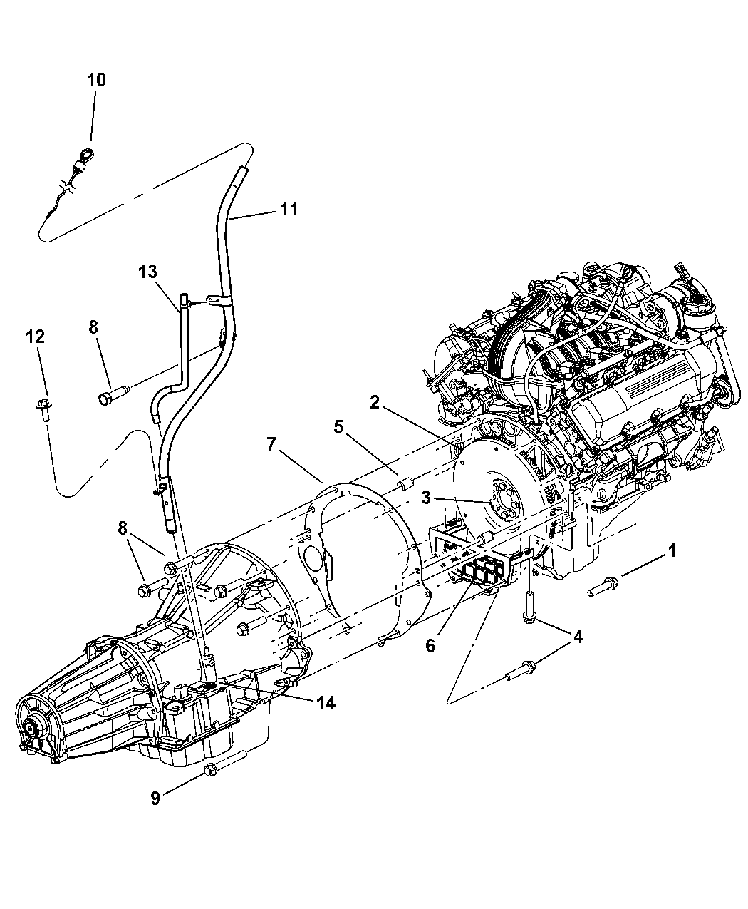 53013591AE - Genuine Mopar TUBE-TRANSMISSION OIL FILLER