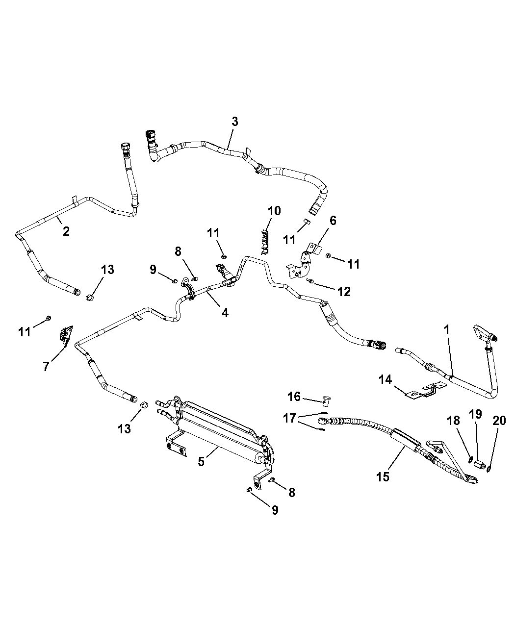 68169572AD Genuine Ram HOSEPOWER STEERING RETURN