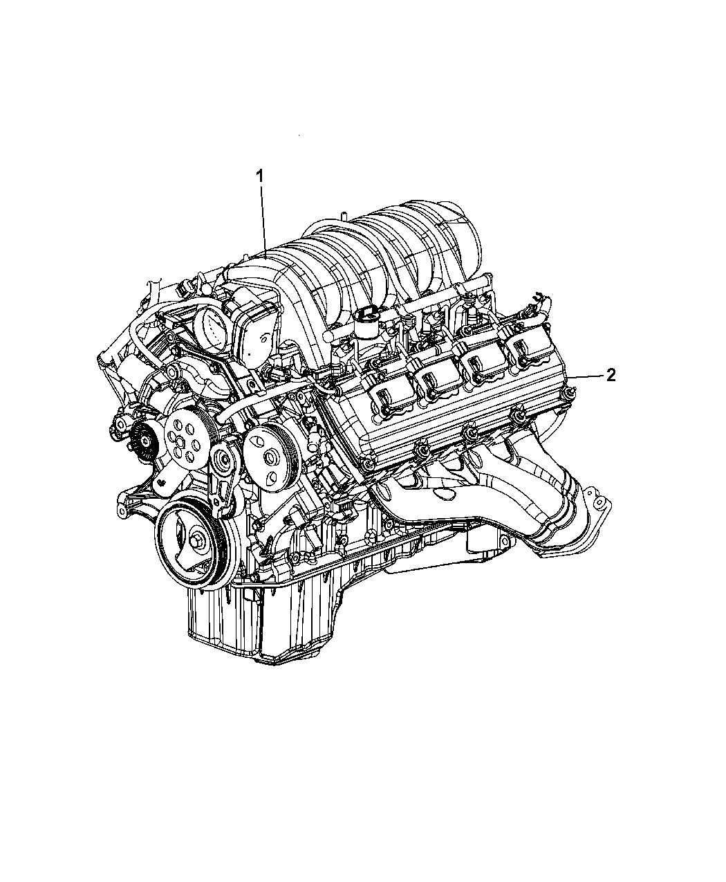 68293009AB - Genuine Mopar ENGINE-LONG BLOCK