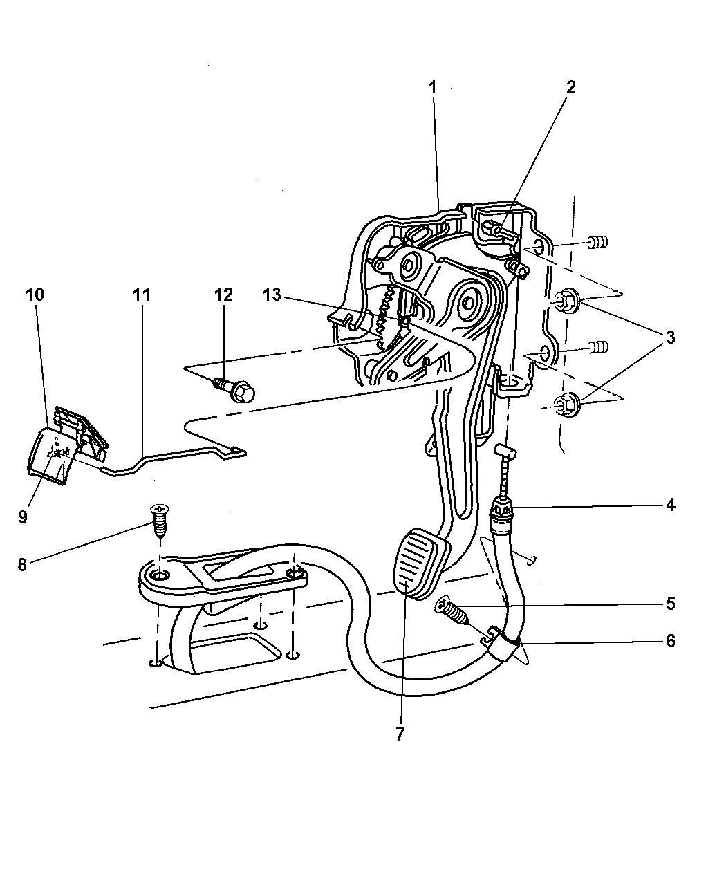 52009750AC - Genuine Dodge ROD-PARKING BRAKE RELEASE