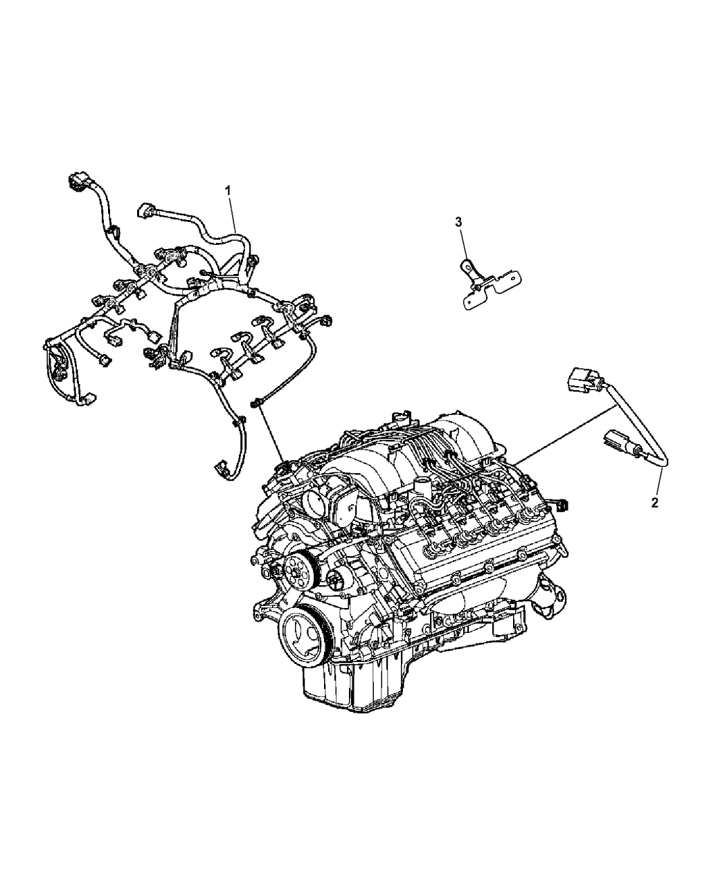 68160885AA - Genuine Ram WIRING-ENGINE AND TRANSMISSION