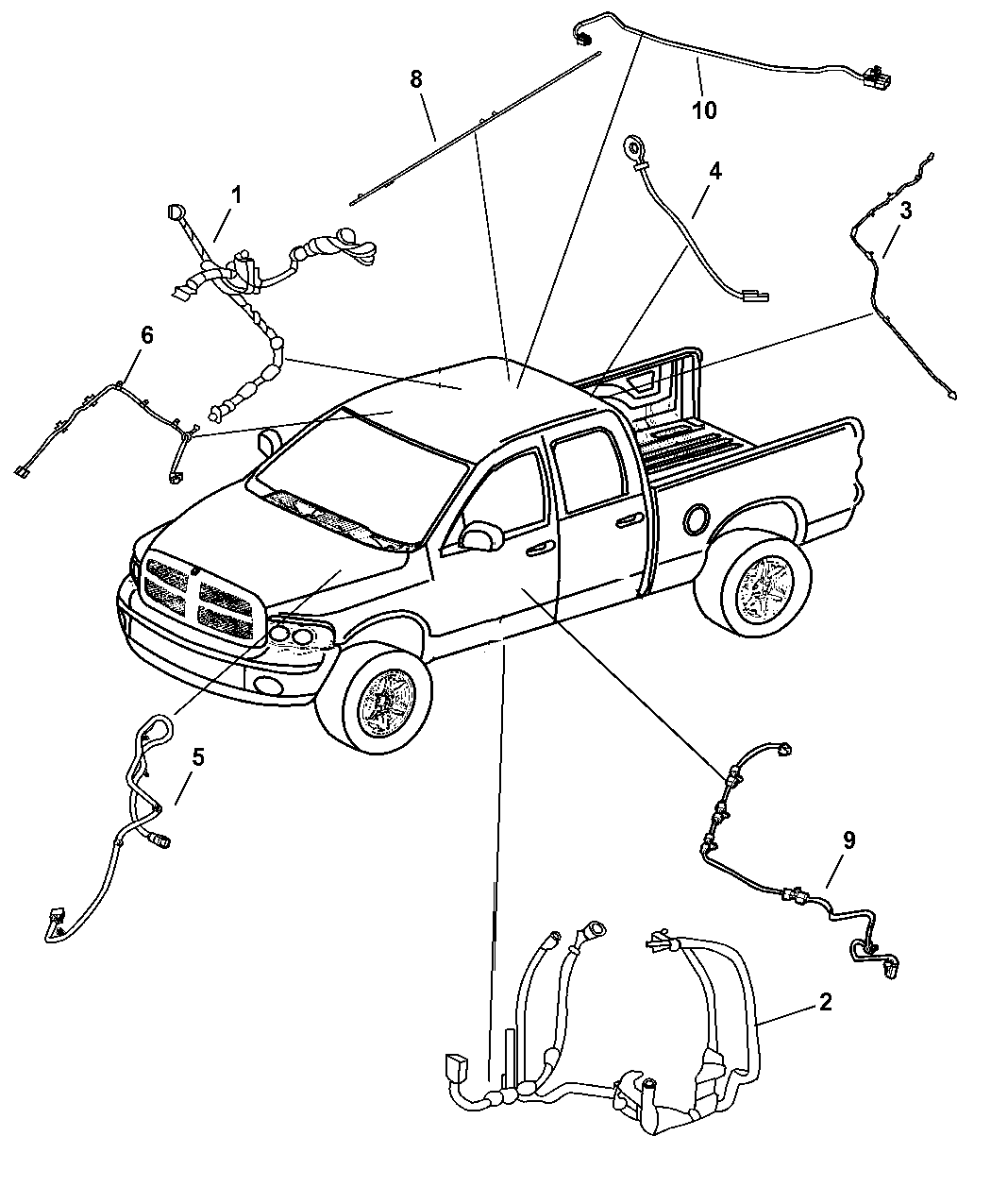 5166454AA - Genuine Dodge WIRING-OVERHEAD CONSOLE