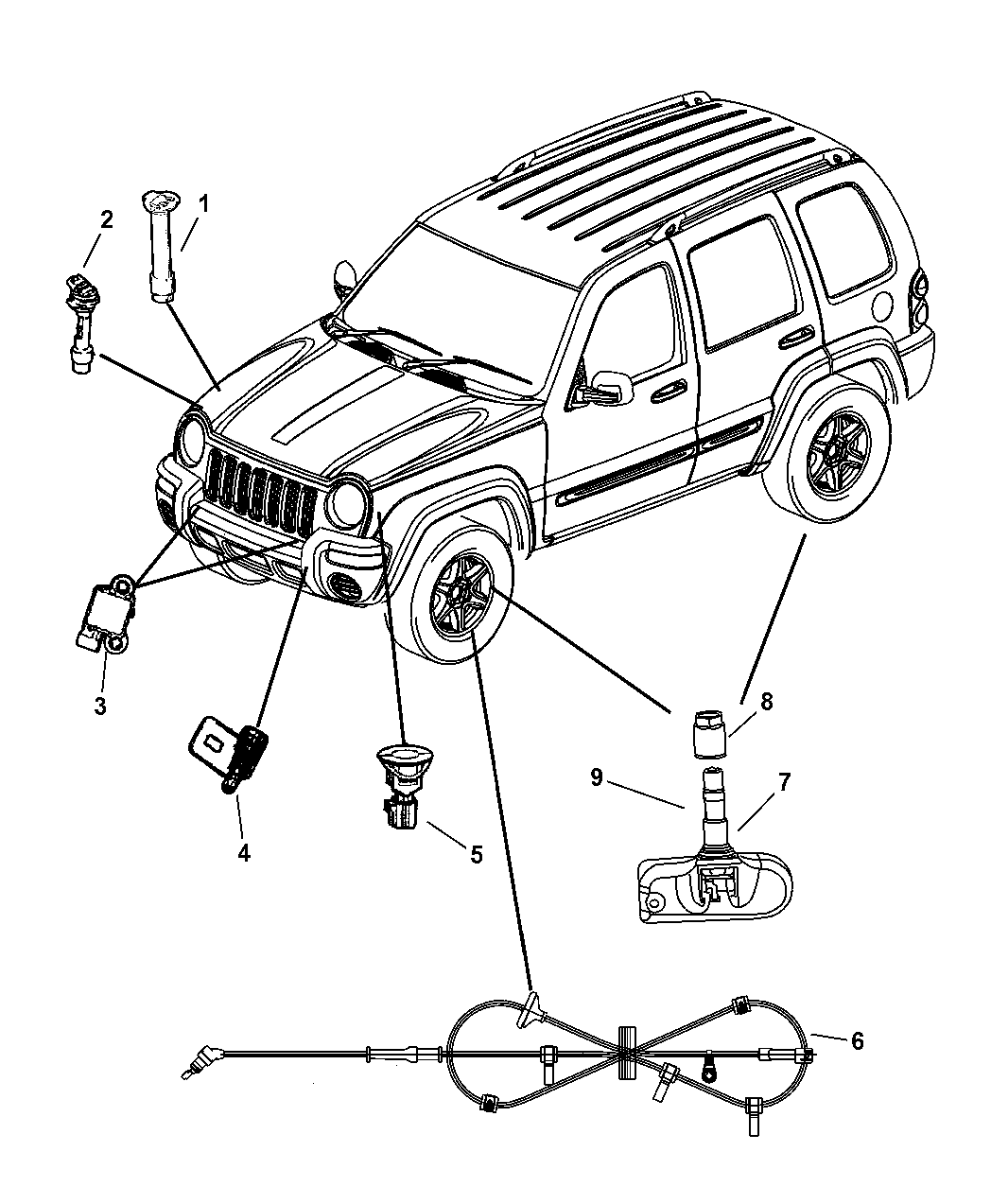 52128695AC - Genuine Mopar SENSOR-ANTI-LOCK BRAKES