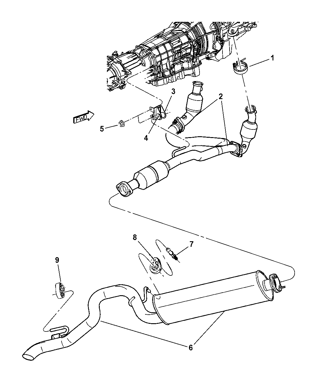 52128614AC - Genuine Jeep CONVERTER-EXHAUST