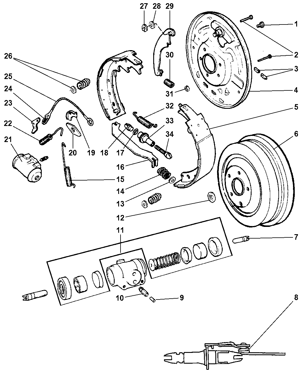 BHKH7296 Genuine Mopar COMBO PKGREAR BRAKE