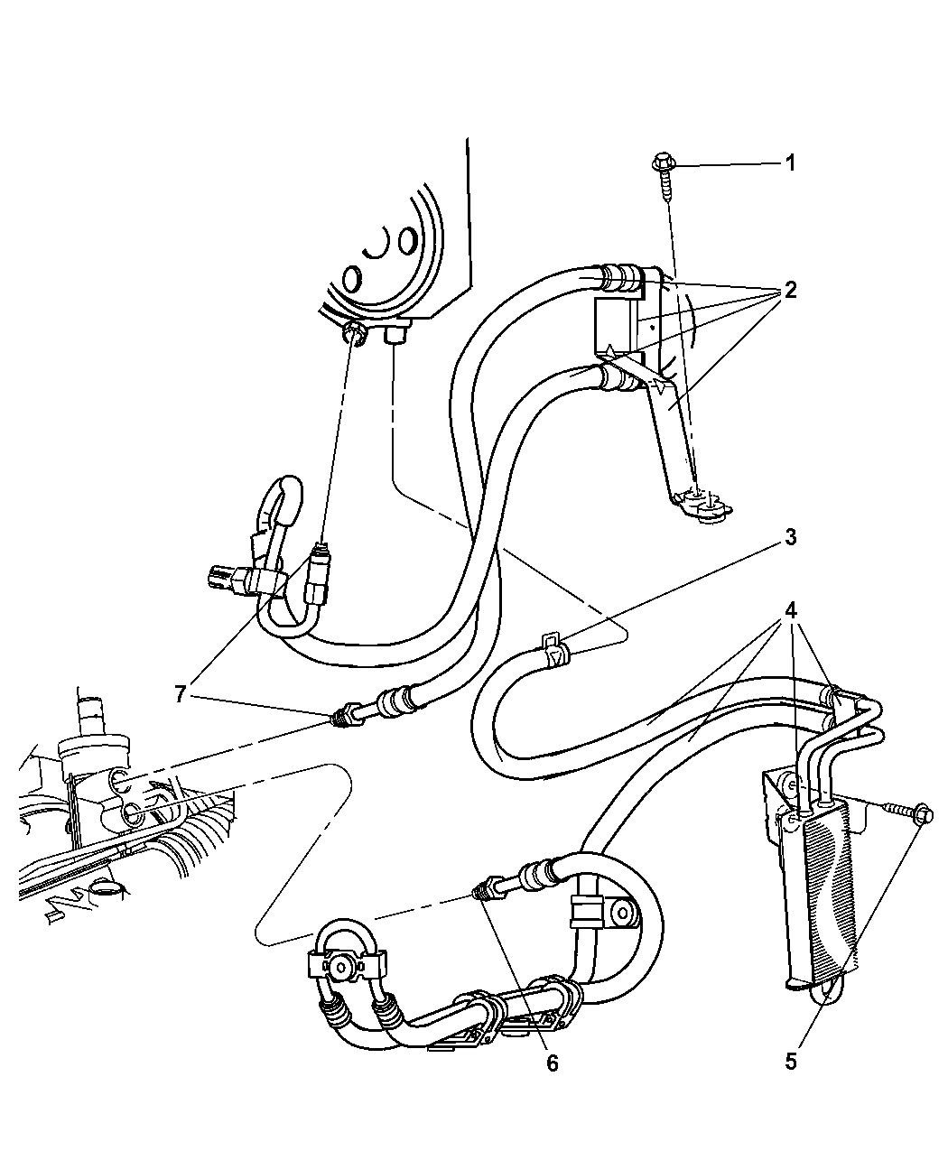 52128940AB Genuine Jeep LINEPOWER STEERING PRESSURE