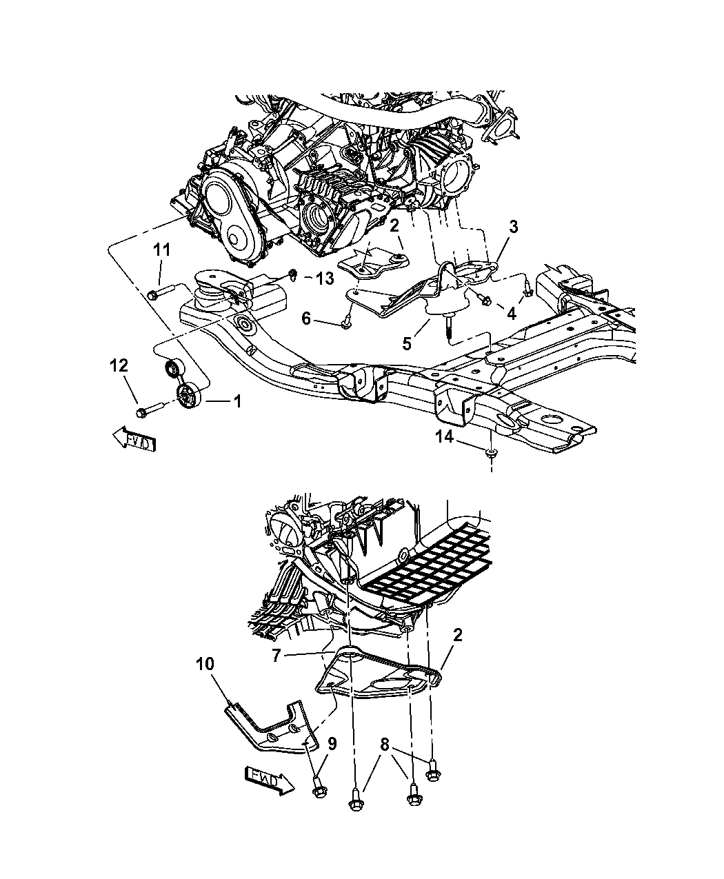 5510007AD - Genuine Mopar INSULATOR-ENGINE SUPPORT