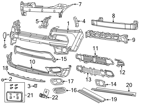 68232189AB Genuine Mopar Fascia Front Upper