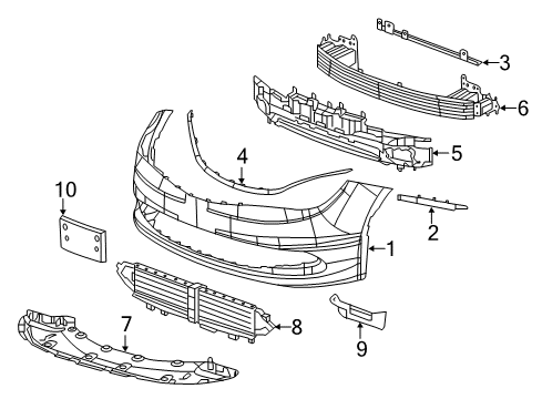 68234071AA - Genuine Mopar Bracket-FASCIA Support