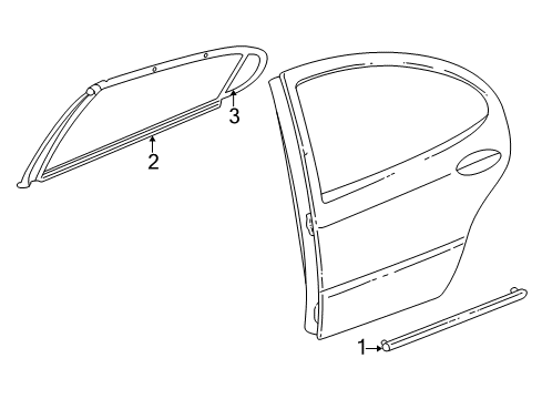 Aa Genuine Mopar Molding Rear Door