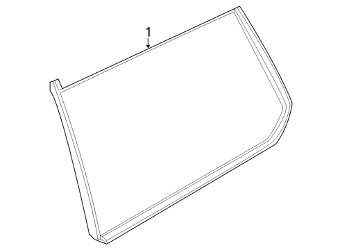 Mopar 68612929AA GLASS-QUARTER WINDOW