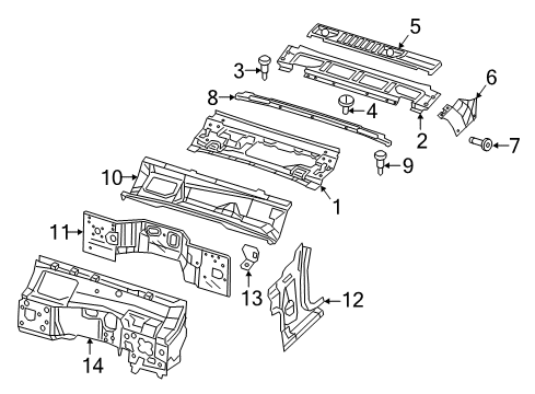 Mopar 68527559AB INSULATOR-DASH PANEL