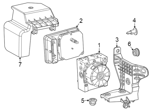 Mopar 68628987AA BRACKET-ANTI-LOCK BRAKE MODULE