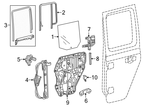 Mopar 6QE93SX9AD WINDOW-HALF DOOR