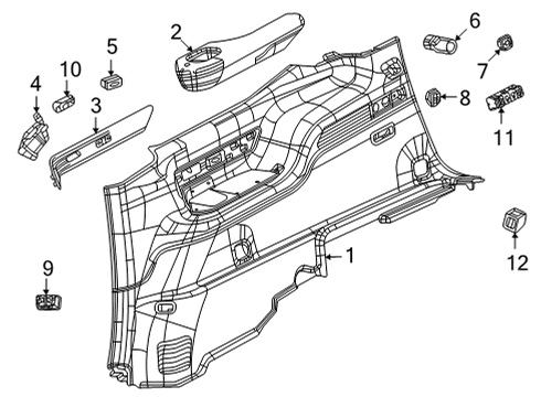 Mopar 68551899AA Clip-Trim