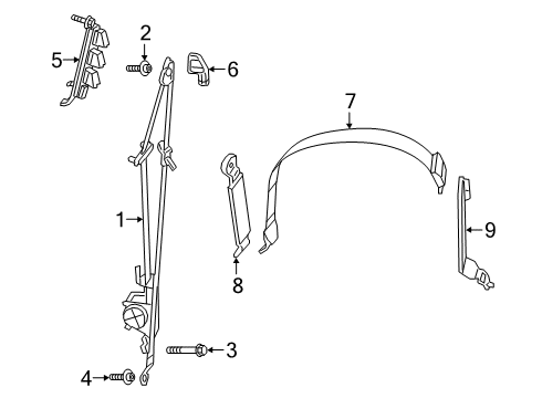 Mopar 5ZN28RN8AG BUCKLE-BUCKLE ASSY-S/BELT