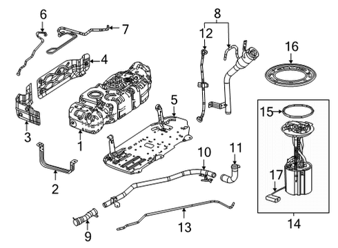 Mopar 68471298AE FUEL SUPPLY AND VAPOR LINE