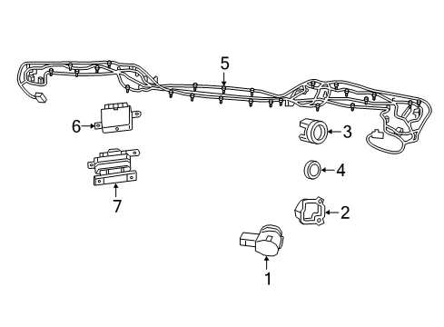 Mopar 68606496AA WIRING-REAR FASCIA