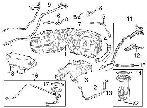 Mopar 68473842AC FUEL SUPPLY AND VAPOR LINE