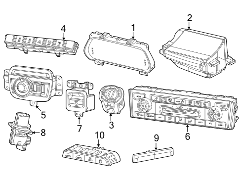 Mopar 68478102AE SWITCH-INSTRUMENT PANEL