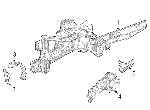 2023 Jeep Grand Cherokee L Structural Components & Rails Diagram