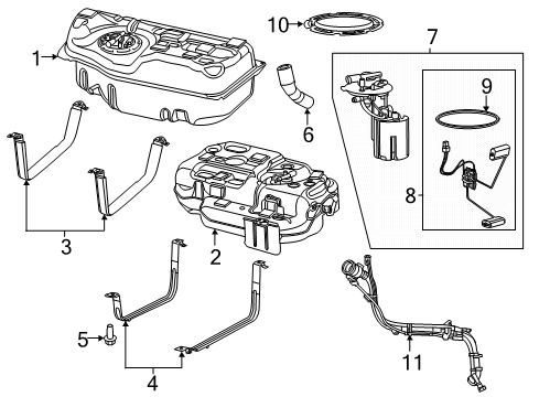 2019 Chrysler Pacifica Module-Fuel Pump/Level Unit Diagram for 68551013AA