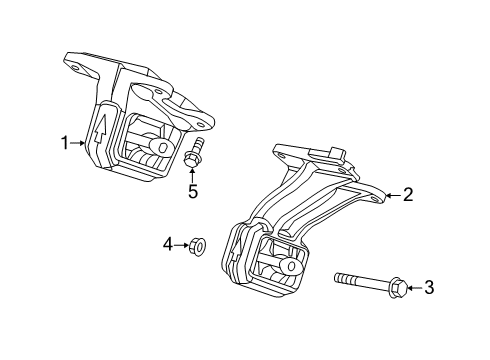 2022 Ram 2500 Engine & Trans Mounting Diagram 2