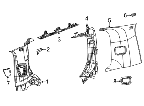 2022 Jeep Grand Wagoneer Cap-Trim Diagram for 7HN43SD4AA