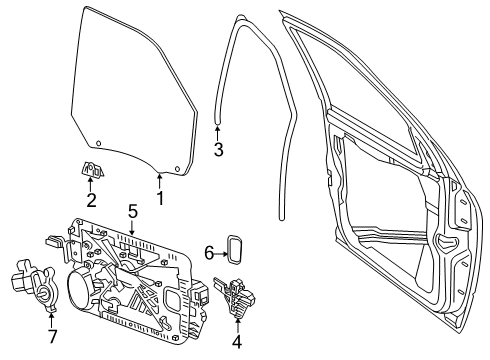 2021 Ram 3500 Front Door Diagram 1