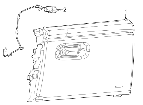 2024 Jeep Grand Cherokee GLOVE BOX-INSTRUMENT PANEL Diagram for 6PM002X7AH