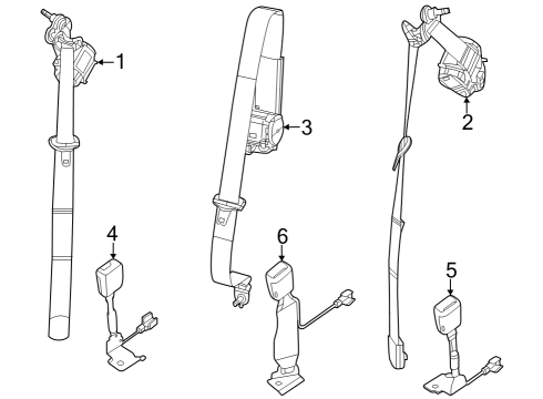 2023 Dodge Hornet BELT ASSY-RETRACTOR Diagram for 7QG07DX9AA