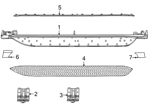 2024 Jeep Wagoneer L Running Board Diagram 1