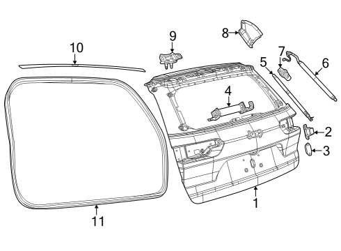 2022 Jeep Grand Cherokee L LIFTGATE Diagram for 68458358AG