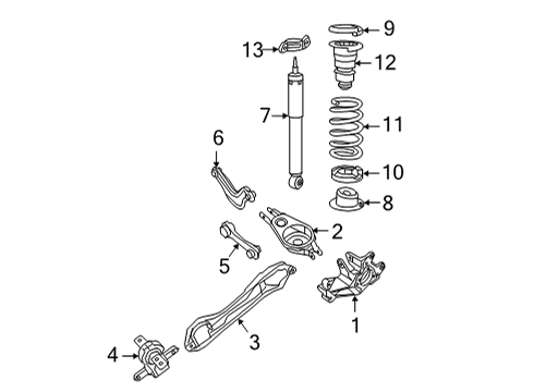 2021 Chrysler Voyager Rear Suspension, Lower Control Arm, Suspension Components Diagram 2