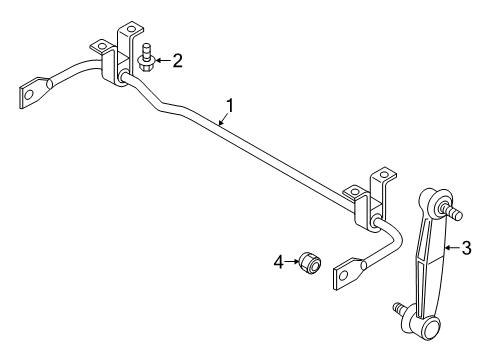 2022 Jeep Renegade Rear Suspension, Stabilizer Bar, Suspension Components Diagram 1