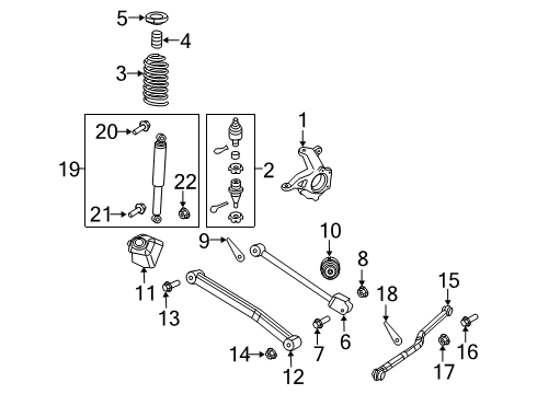 2022 Jeep Gladiator KNUCKLE Diagram for 68531030AB