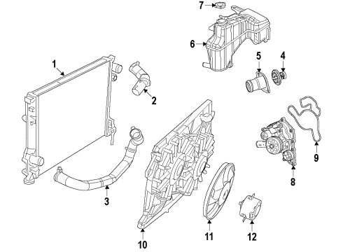 2017 Dodge Challenger RADIATOR COOLING Diagram for 68541987AA