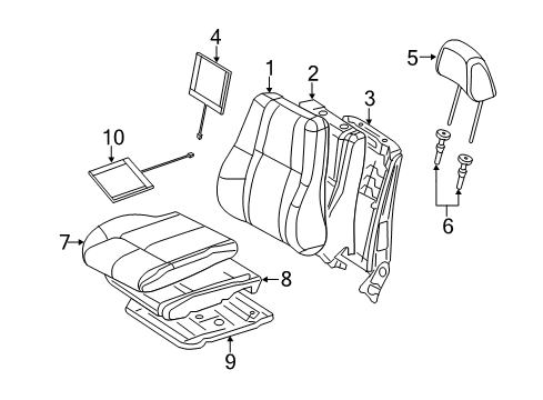 2022 Jeep Grand Cherokee WK Front Seat Components Diagram 1