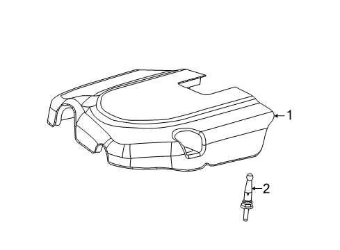 2022 Chrysler 300 Engine Appearance Cover Diagram 1