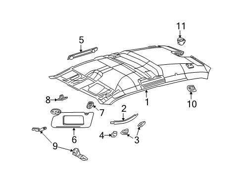 2022 Dodge Challenger VISOR Diagram for 6KM09DX9AB