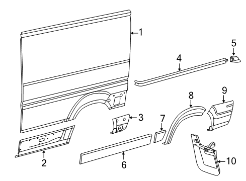 2019 Ram ProMaster 3500 MOLDING-SIDE SILL Diagram for 1ZT37JXWAC