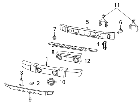 Fascia-Bumper Diagram for 1FN88RXFAA