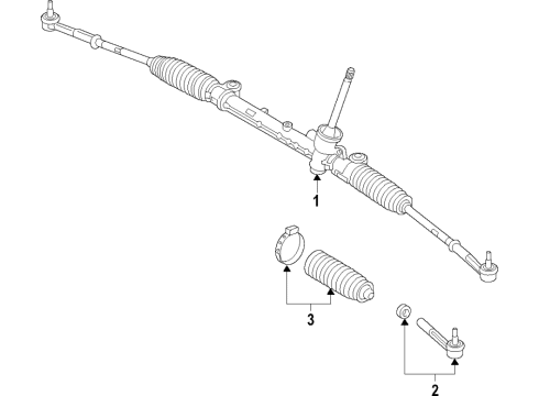 2023 Jeep Compass Steering Column & Wheel, Steering Gear & Linkage Diagram 3