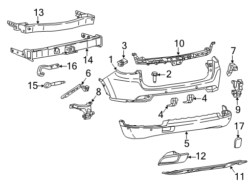 2023 Jeep Compass Bumper & Components - Rear Diagram 2