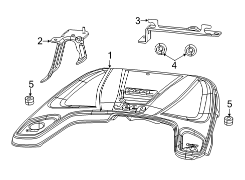 2022 Jeep Wrangler Engine Appearance Cover Diagram 3