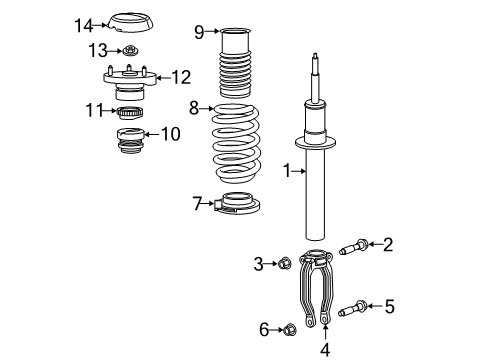 2021 Dodge Challenger SUSPENSION Diagram for 68533962AB