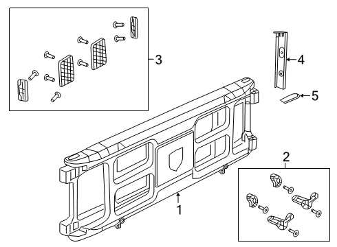 2022 Ram 3500 Exterior Trim - Pick Up Box Diagram 1