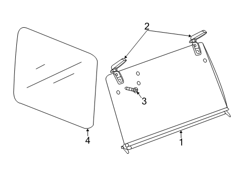 2022 Jeep Wrangler Glass - Top Diagram 2