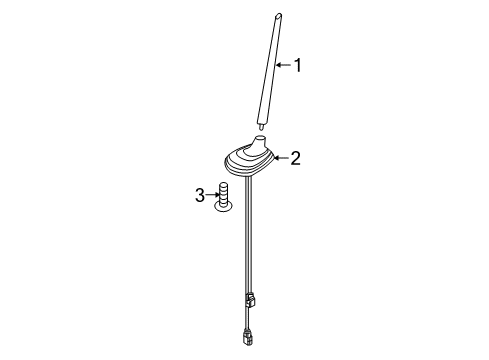 2021 Jeep Renegade Antenna-Cable & Base Assembly Diagram for 68544625AA